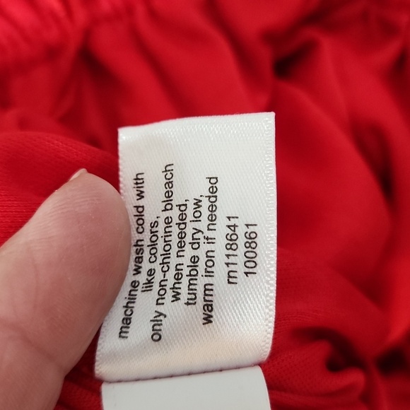 Lane Bryant Red Eyelet Ruffle Off The Shoulder Romper - Picture 9 of 9